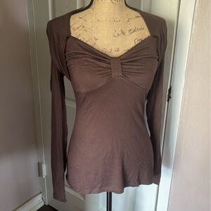 VENUS Cocoa Long Sleeve Top